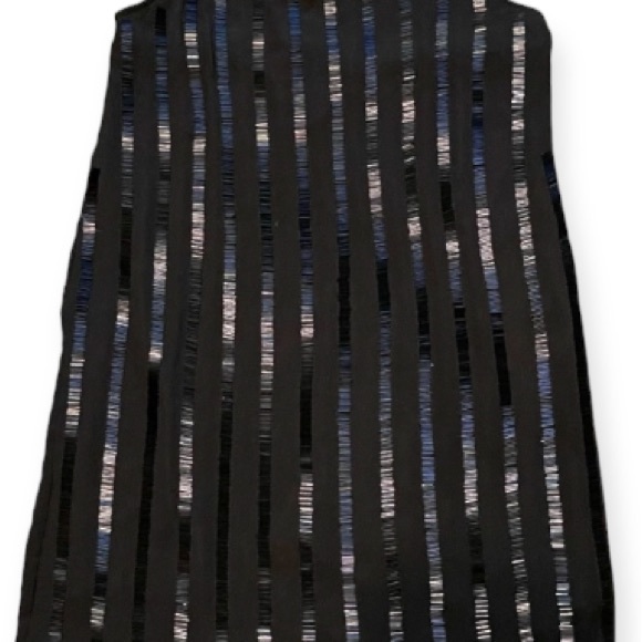 MANGO BLACK SEQUIN SLIP MINI DRESS SIZE 2 - Picture 3 of 7